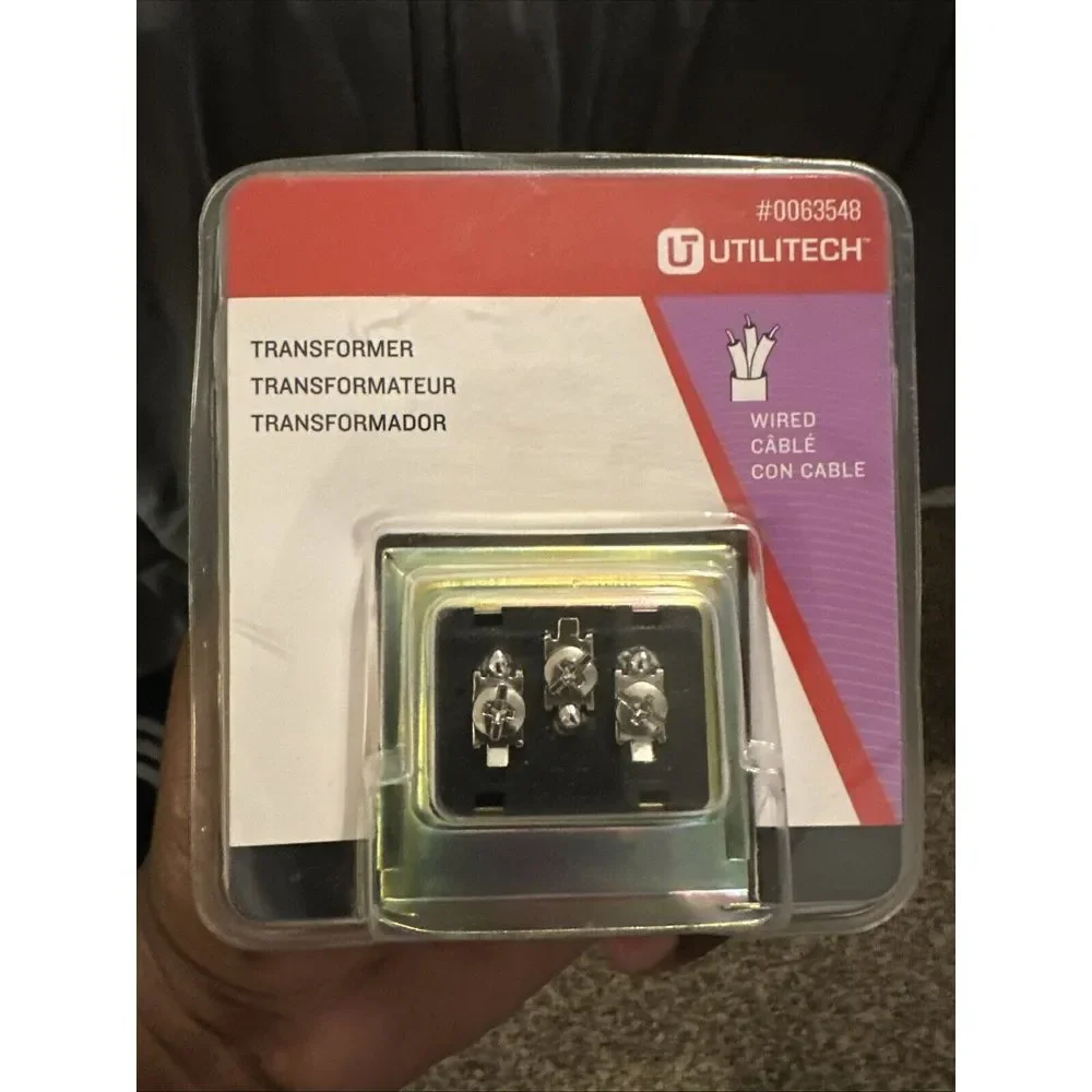 Utilitech #0063548 Wired Doorbell Transformer 120 VAC input/8 VAC Output J54 New
